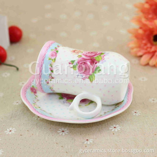 Good Reputation Enamel Coffee Cups Saucers
